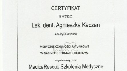 lek. dent. Agnieszka Kaczan