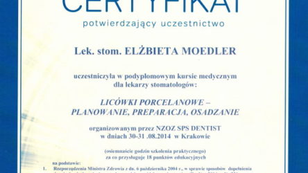 lek. dent. Elżbieta Moedler