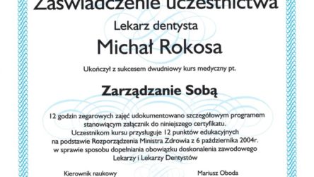 lekarz, lek. dent. Michał Rokosa