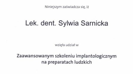 lek. dent. Sylwia Sarnicka-Królik