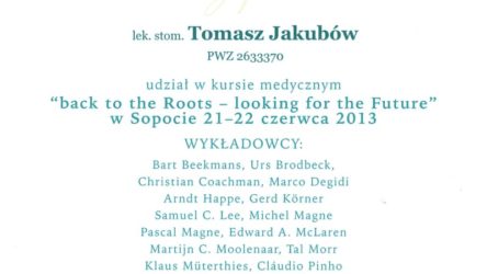 lek. dent. Tomasz Jakubów