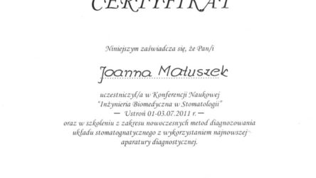 lek. dent. Joanna Szynol