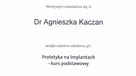 lek. dent. Agnieszka Kaczan